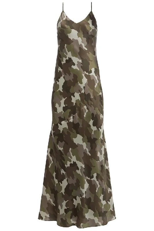 Abstract Dresses for Creative -Serita Camouflage Maxi Dress