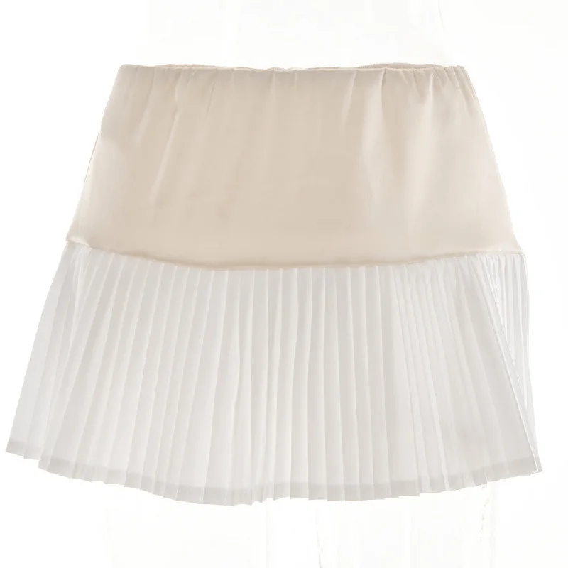 Pleated bottom skirt