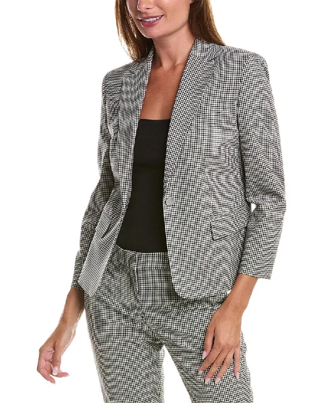 Blazers for tall builds elongate gracefully -Theory Slim Wool-Blend Blazer