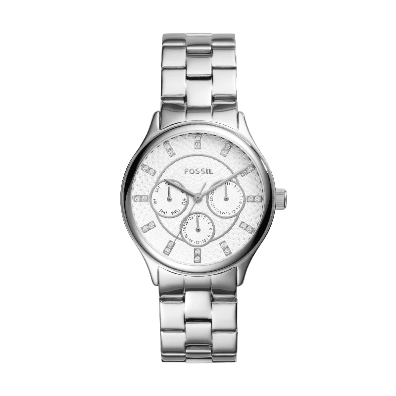 Large-face watches for women with bold design and statement style -Fossil Women Modern Sophisticate Multifunction, Stainless Steel Watch