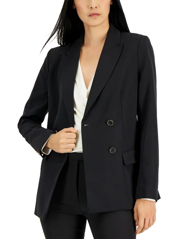 Blazers with rolled cuffs feel laid-back -Womens Suit Separate Office Double-Breasted Blazer