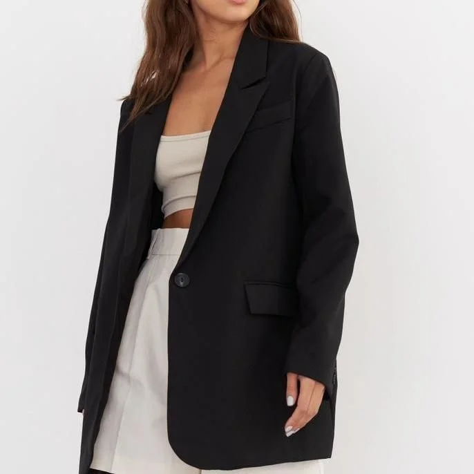 Blazers with vibrant hues lift dull days -Chic Oversized Blazer for Women