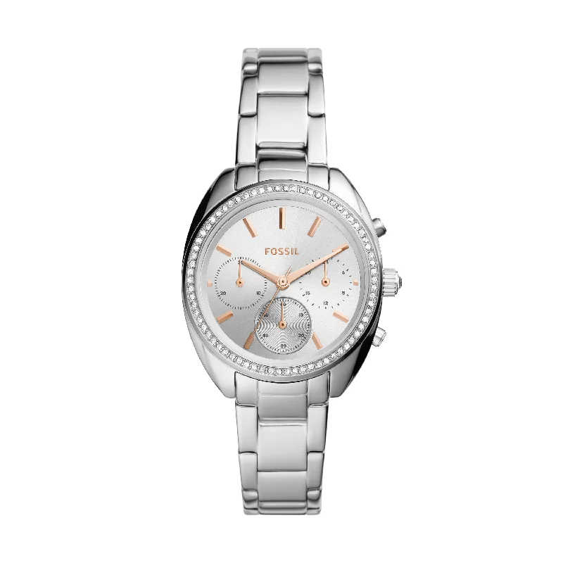 Casual sports watches for men with water resistance and comfortable straps -Fossil Women's Vale Chronograph, Stainless Steel Watch