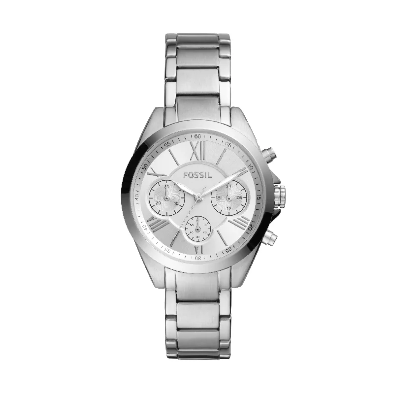 Luxury watches for men with chronograph and moonphase complications -Fossil Women's Modern Courier Midsize Chronograph, Stainless Steel Watch