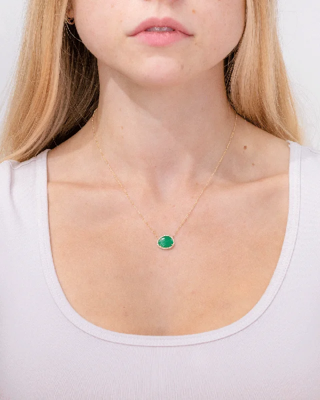 Beautiful necklaces and pendants with butterfly motifs for a whimsical style-2.29ct Emerald & Diamond Halo Necklace