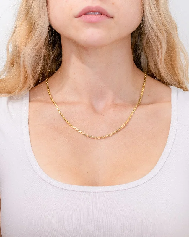 Stylish necklaces and pendants with diamonds for a glamorous and elegant look-2.6mm Tight Link Chain 14k Yellow Gold 20"