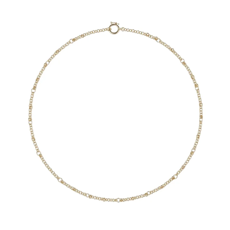 Stylish necklaces and pendants with diamonds for a glamorous and elegant look-SPINELLI KILCOLLIN 18K YELLOW GOLD 16-INCH GRAVITY CHAIN NECKLACE