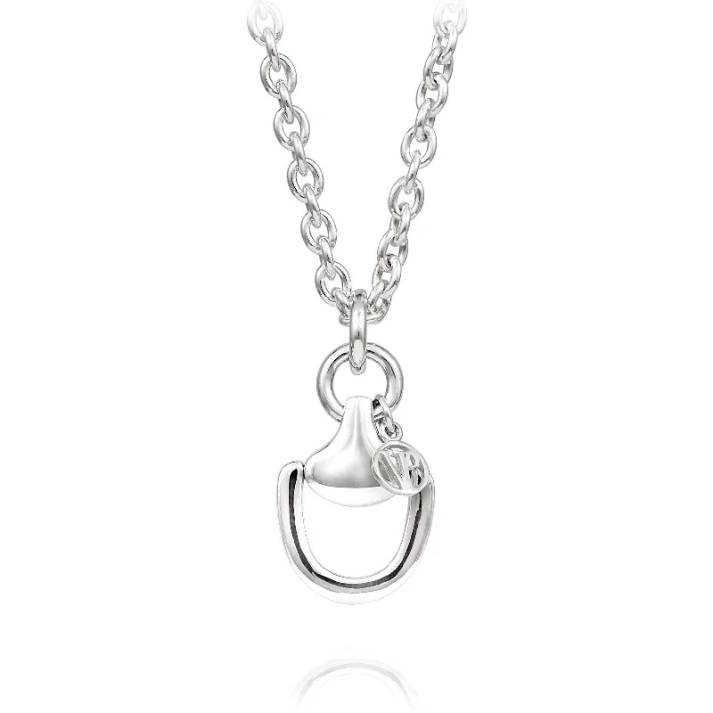 Best necklaces and pendants with oval pendants for a classic, elegant shape-VINCENT PEACH 18-INCH STERLING SILVER CHURCHILL DOWNS NECKLACE