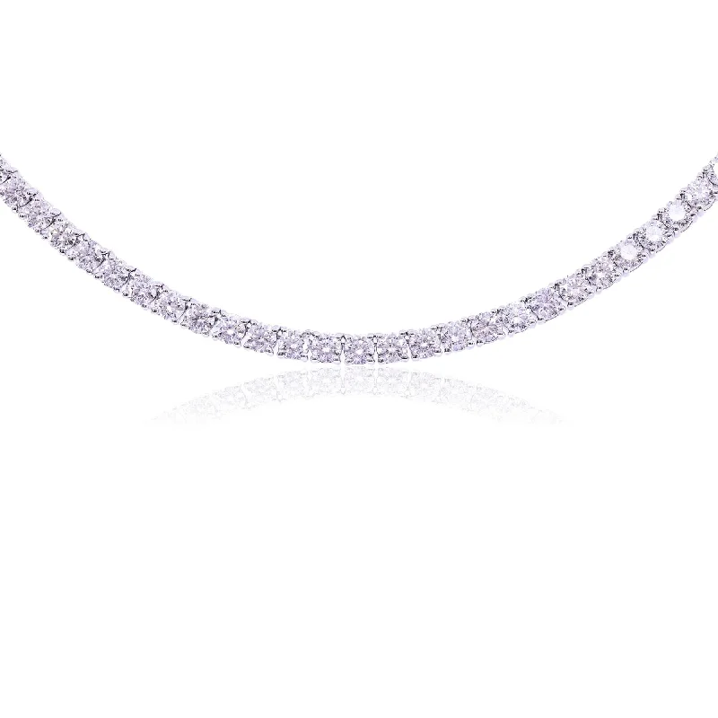 Best necklaces and pendants with minimalist pendants for a sleek, understated look-14K WHITE GOLD DIAMOND TENNIS NECKLACE - 20.17CTW