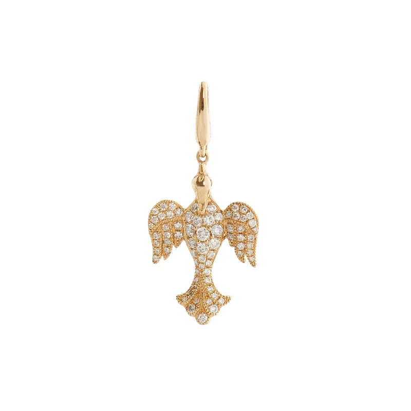 Best necklaces and pendants with intertwined designs for a symbol of unity-Diamond Dove Charm