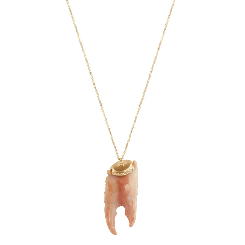 Trendy necklaces and pendants with geometric shapes for a modern aesthetic-Crab Claw Pendant Necklace