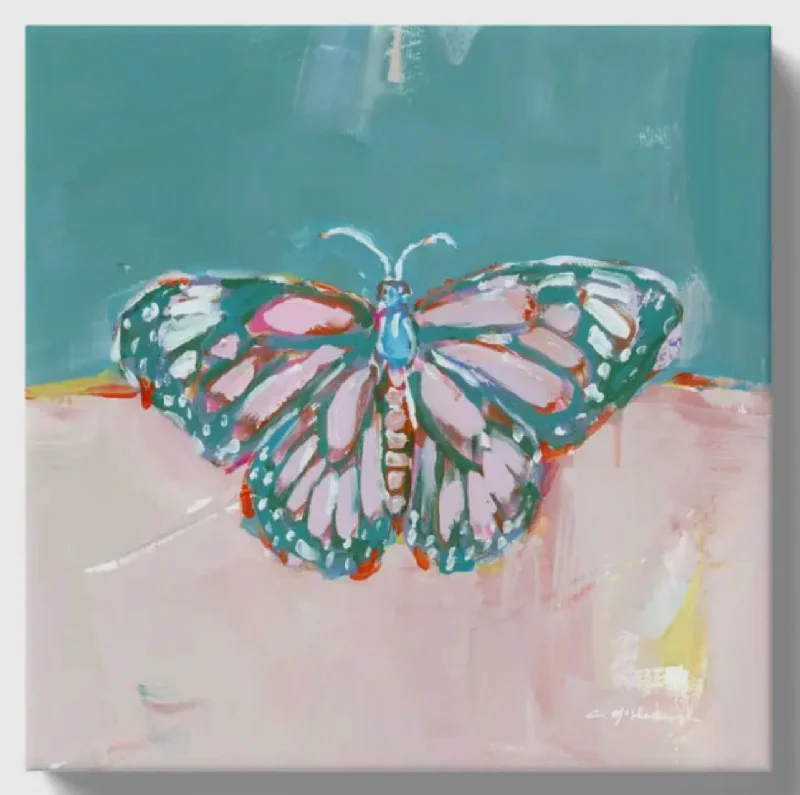 Best necklaces and pendants with intricate beadwork for a bohemian-inspired look-Chelsea McShane Butterfly Canvas 12x12