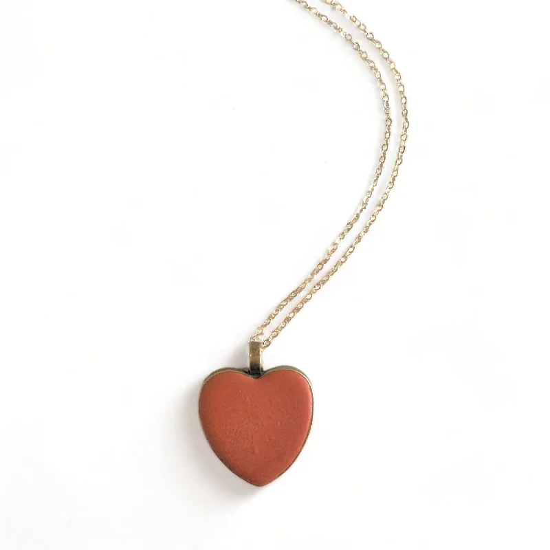 Necklaces and pendants with angel wing motifs for a spiritual, meaningful design-Concrete Heart Necklace