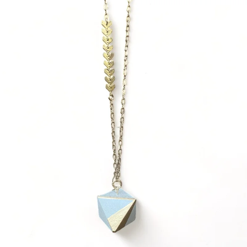 Beautiful necklaces and pendants with tree branch motifs for a nature-inspired design-Concrete Octahedron Necklace