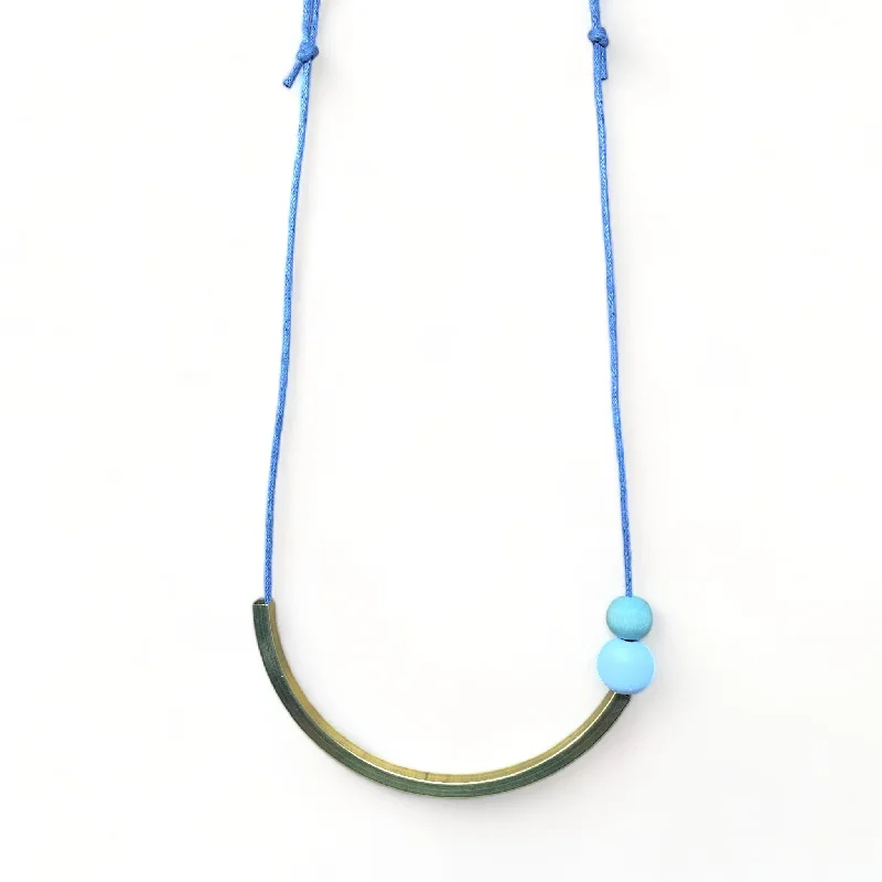 Concrete U-Bar and Ball Necklace