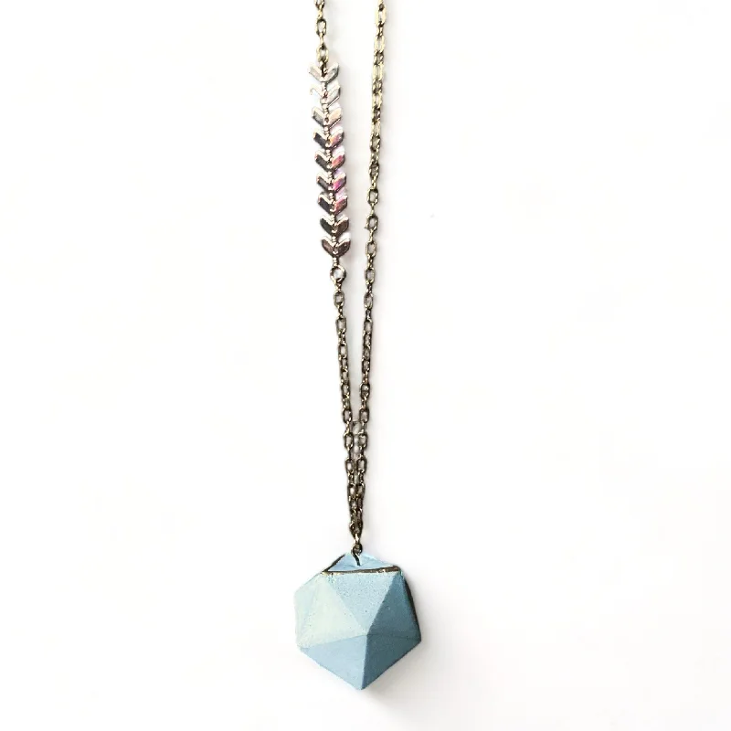 Unique necklaces and pendants with gemstones for a colorful and vibrant statement-Concrete Dodecahedron II Necklace