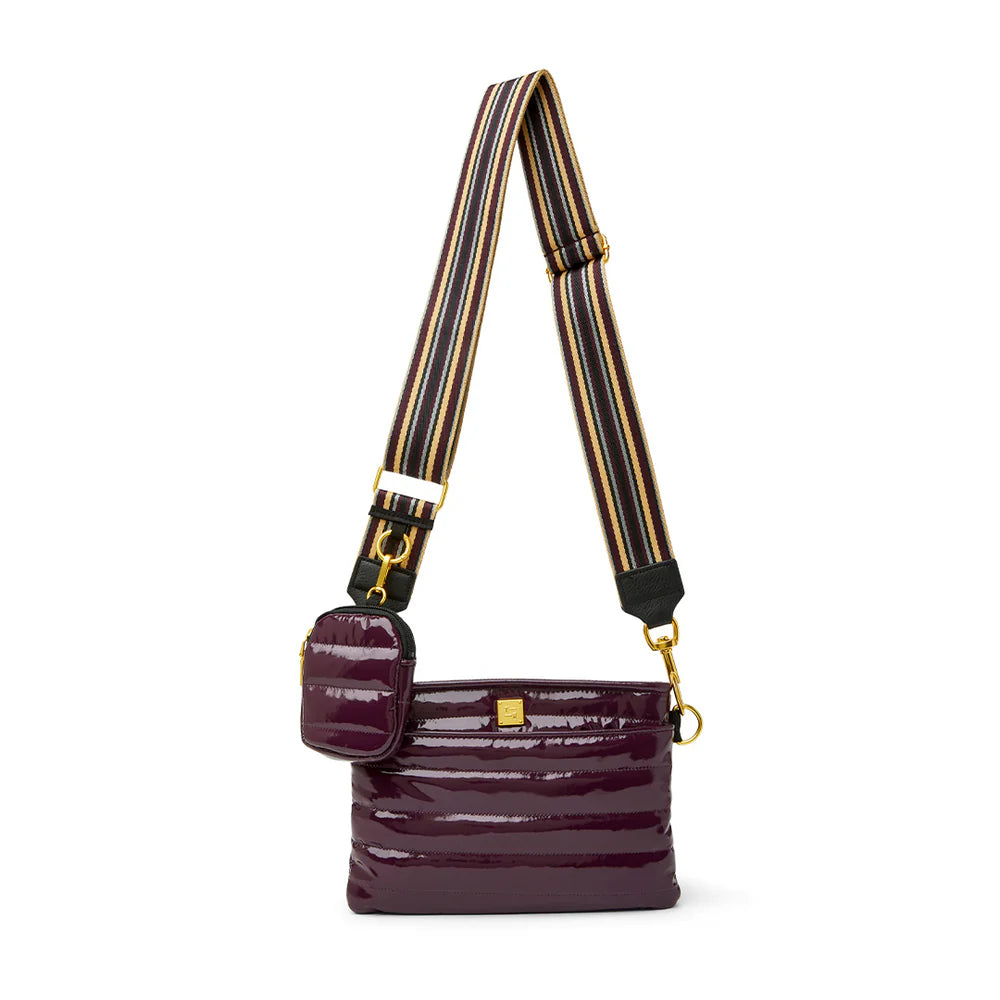 Best necklaces and pendants with rose gold for a warm and romantic appeal-Downtown Crossbody Aubergine Patent