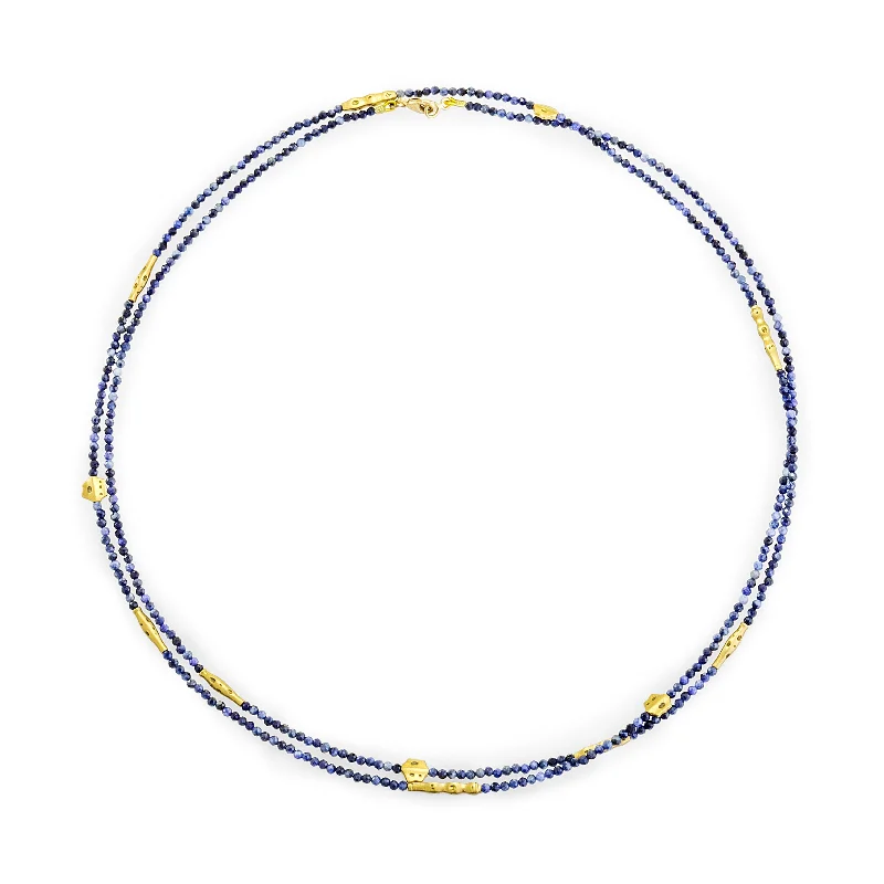 Necklaces and pendants with engraved messages for a deeply personal, sentimental gift-ALEX SEPKUS 38-INCH 18K YELLOW GOLD MILKY SAPPHIRE FLORA BEADED NECKLACE