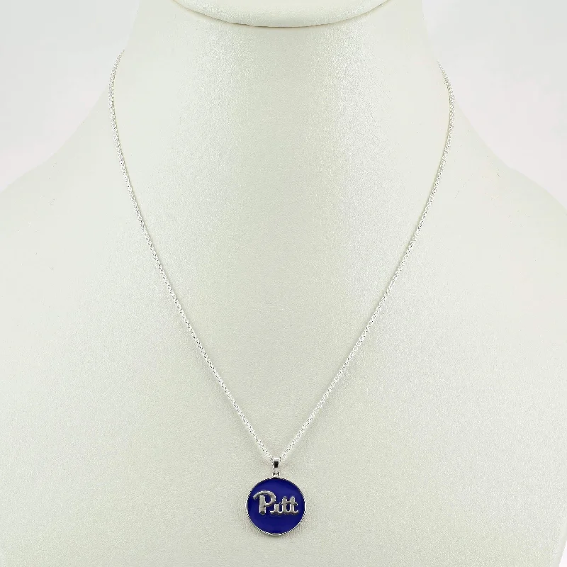 Best necklaces and pendants with floral designs for a feminine and elegant feel-Sterling Silver Pitt and H2P Blue Enamel Charm