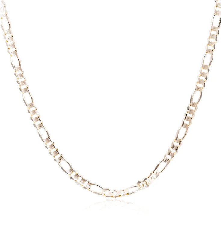 Elegant necklaces and pendants with onyx stones for a sleek, polished look-ESTATE 14K YELLOW GOLD 24-INCH 5.8MM FIGARO CHAIN NECKLACE