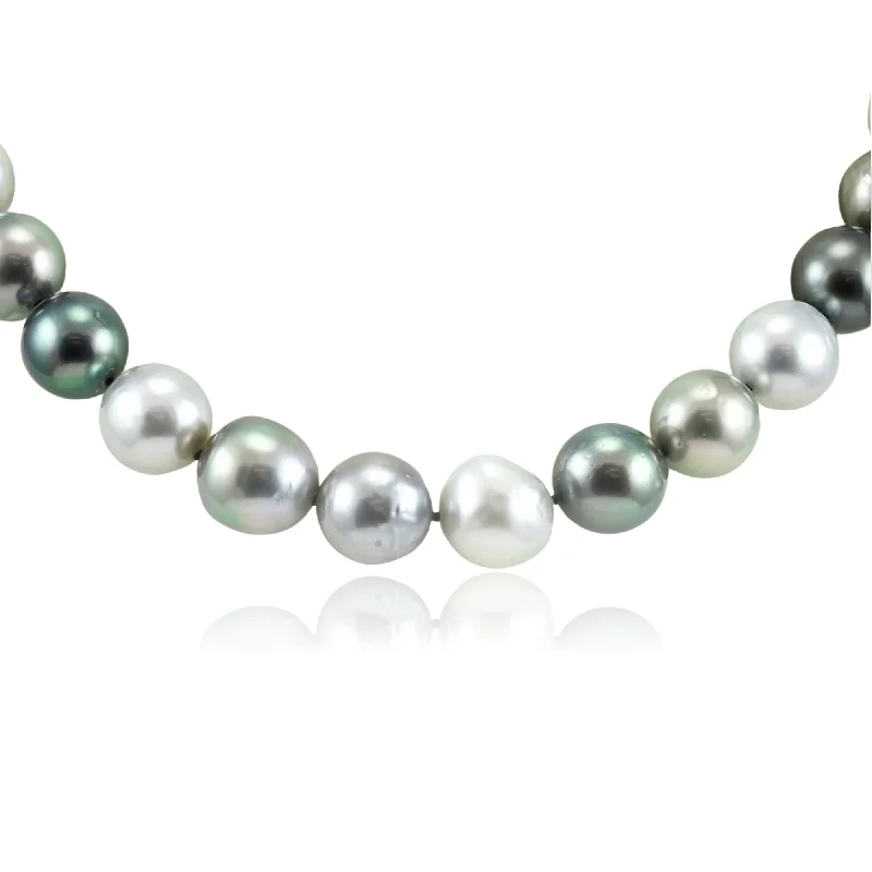 Stunning necklaces and pendants with birthstone pendants for a personal touch-EXCLUSIVELY NINA 18-INCH SEMI BAROQUE MULTI-COLOR (31) TAHITIAN PEARL NECKLACE