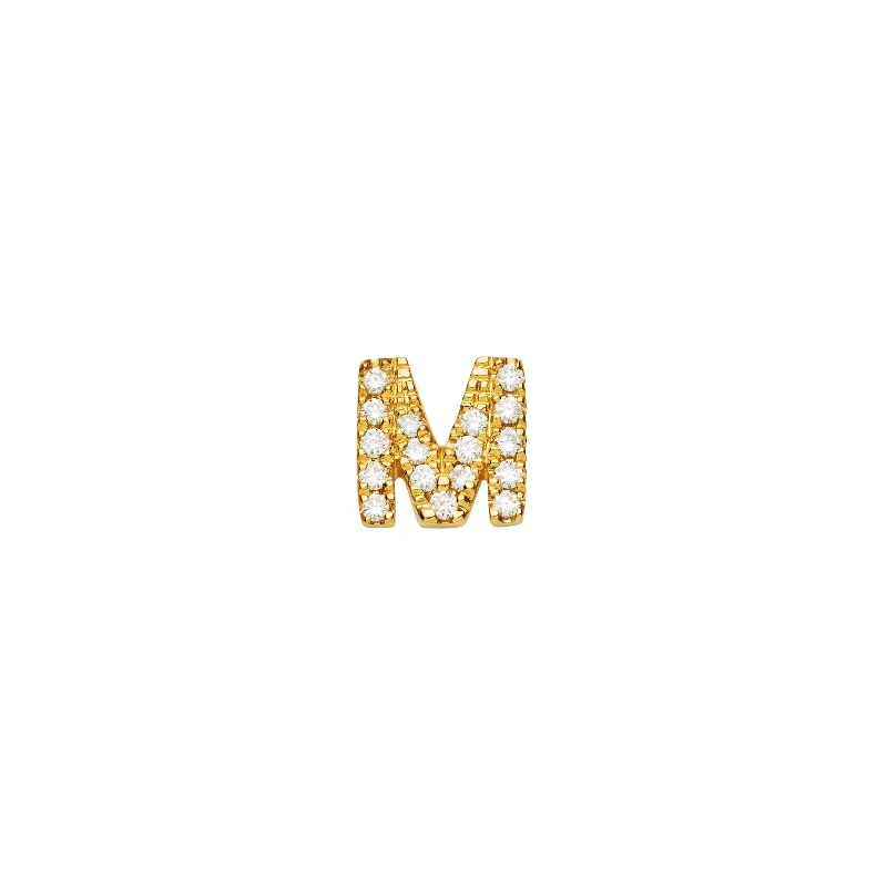 Beautiful necklaces and pendants with tree branch motifs for a nature-inspired design-Diamond Letter M Charm