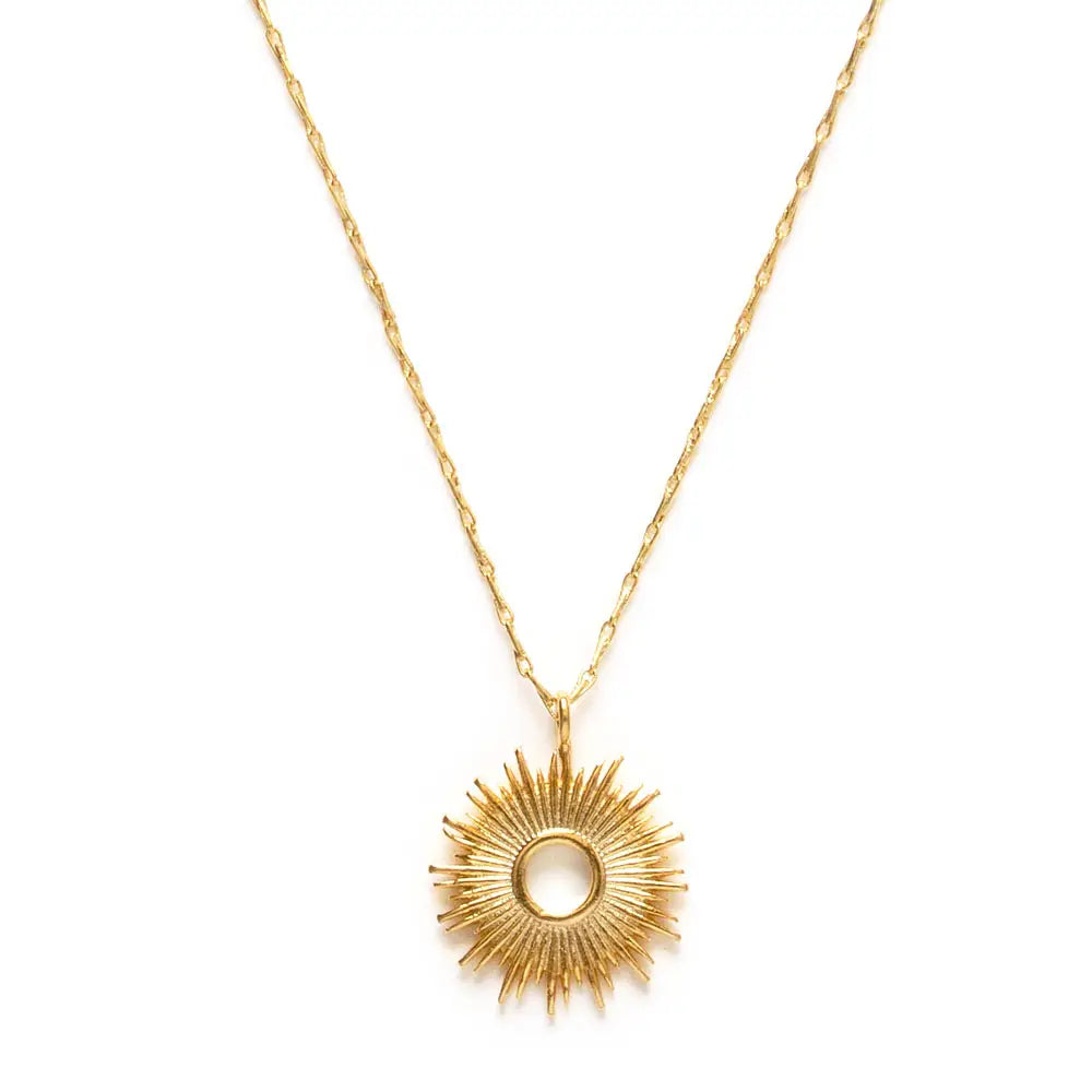 Elegant necklaces and pendants with infinity symbols for timeless designs-Small Sunburst Pendant